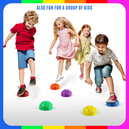 Yes4All Hedgehog Balance Pods for Exercise, Core Body Balancing, Balance Pods for Youth & Adults with Hand Pump - Set of 5