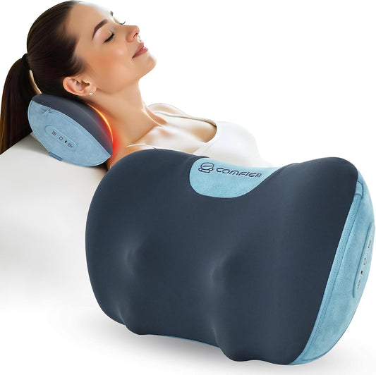 Cordless Shiatsu Neck & Back Massager with Heat,3D Kneading for Pain Relief