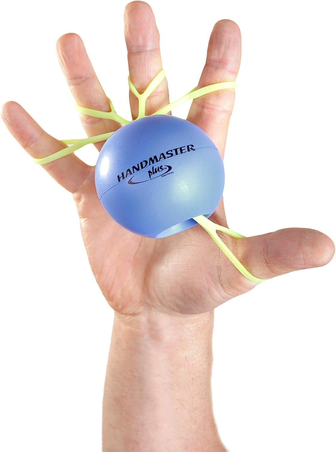 Handmaster Plus Physical Therapy Hand Exerciser - Forearm Exerciser with Stress Relief Ball - Hand Therapy Balls for Exercise, Training - Finger Exerciser & Strengthener - Firm Tension, Orange