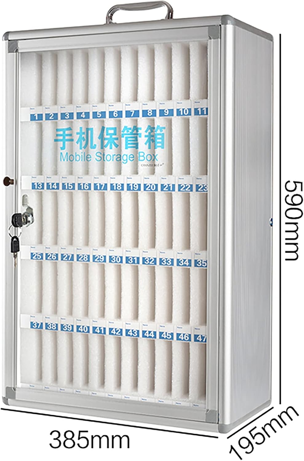 Cell Phone Charging Stations Phone Storage Cabinet Phone Storage Locker 24,36, 48, 60 Position Cell Phone Storage Box Pocket Chart Storage Locker Box With A Security Lock Can Be Carried (36slots )