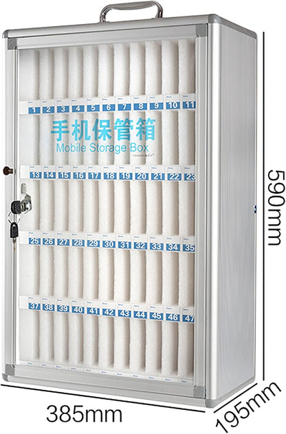 Cell Phone Charging Stations Phone Storage Cabinet Phone Storage Locker 24,36, 48, 60 Position Cell Phone Storage Box Pocket Chart Storage Locker Box With A Security Lock Can Be Carried (12slots )