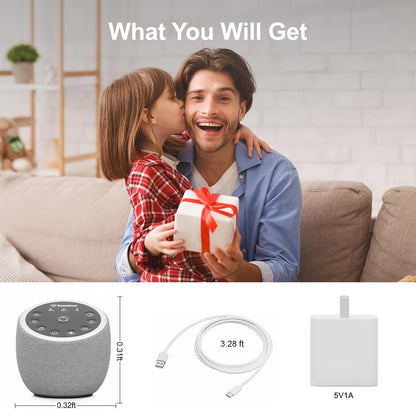 Santebee Sound Machine for Sleep, Smart White Noise Sound Machine 388 Soothing Sounds, 3 Custom Buttons APP Control Night Light, Noise Canceling Dimmable Clock for Adults Baby Kids Lullaby Office