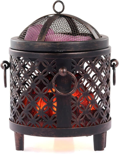 Dicimi Wax Melt Warmer,4-in-1 Electric Wax Melter,Oil Burner,Fireplace Wax Warmers, for Home Office Bedroom Aromatherapy Present and Decorations (Bronze, Fireplace Stove)