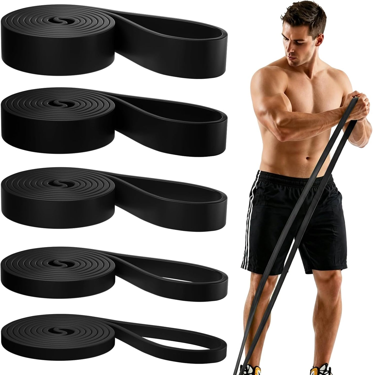 Resistance Bands for Working Out，Pull Up Assistance Bands Set, Unisex Exercise Bands for Home and Gym Workouts, Full Body Workouts, Stretching and Physical Therapy