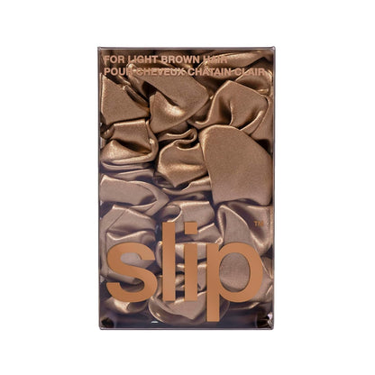 slip Back to Basics Black Midi & Large Scrunchie Set | Includes 2 Midi & 1 Large Pure Silk Scrunchies | 100% Mulberry Silk, Anti-Crease, Gentle on Hair, Prevents Breakage | Stylish & Durable