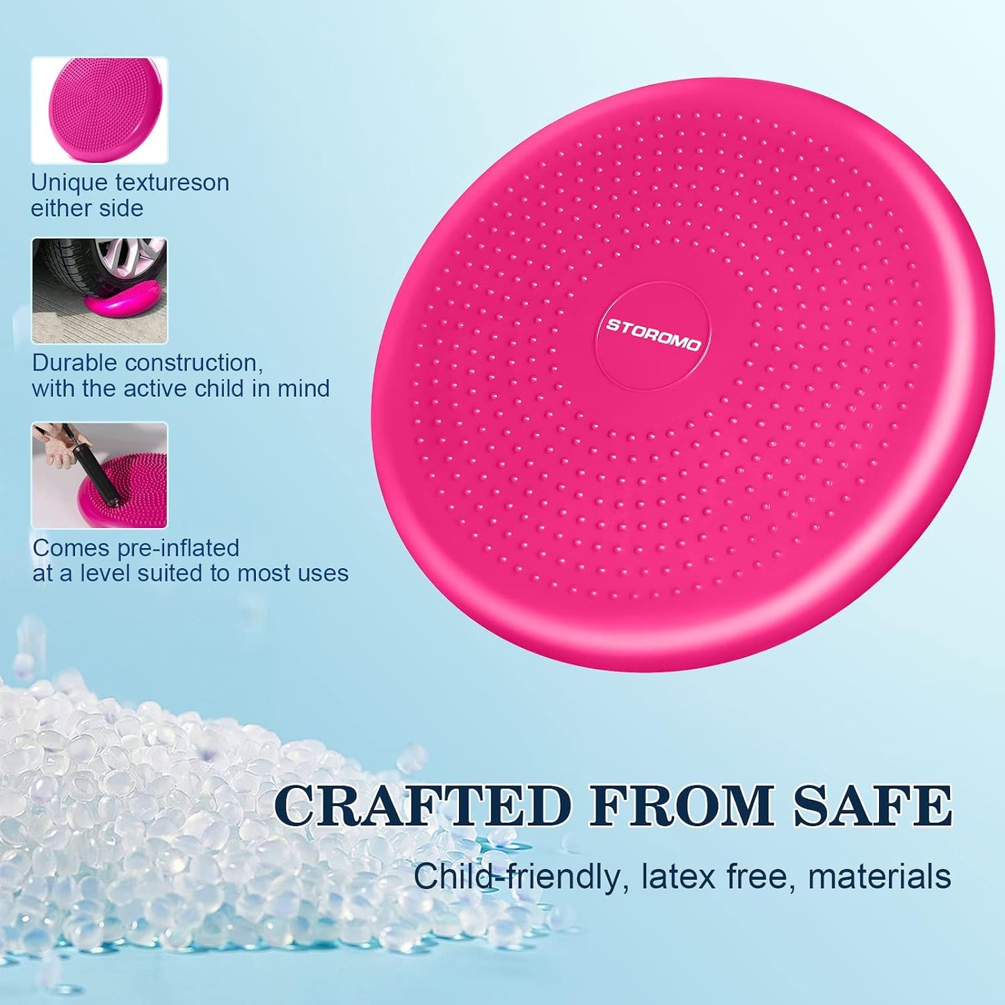 Wobble Cushion，Wiggle Seat，Balance Disc （Extra Thick 34cm/13.4in），for Balance Stability Training, Improve Sitting