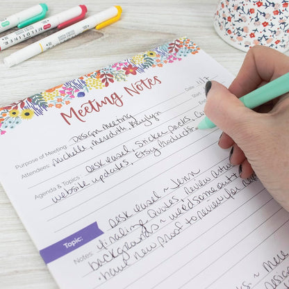 bloom daily planners Horizontal Weekly To Do List Notepad with 60 Undated Sheets - Weekly Desk Planner or Chore Pad with Priorities & Habit Tracker - 8.5” x 11” - Pastel