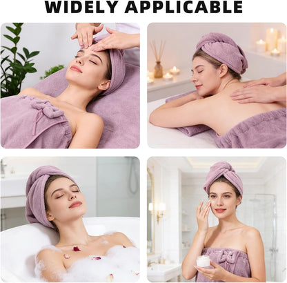 Towel Wrap for Women, Women'S Soft Wrap Towel Full Length，Bath Robe After Shower Female Plush Long，Spa Bathrobes Lightweight