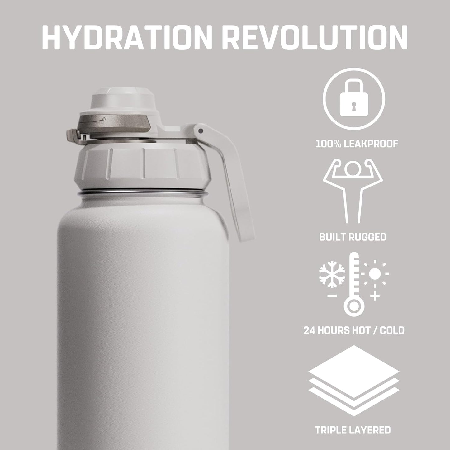 Vesmoon Vessence 24 Oz Stainless Steel Tea Infuser Bottle for Loose Leaf Tea, Water, Herbs, Fruits - Triple Layered Insulated, Leak Proof Bottle with Lid and Clip Handle - 24 Hours Hot/Cold