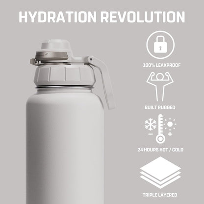 Vesmoon Vessence 24 Oz Stainless Steel Tea Infuser Bottle for Loose Leaf Tea, Water, Herbs, Fruits - Triple Layered Insulated, Leak Proof Bottle with Lid and Clip Handle - 24 Hours Hot/Cold