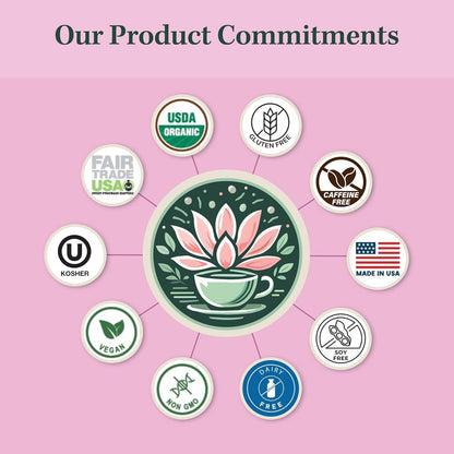 Jade Tea Fertility Tea for Women, Red Raspberry Leaf & Lady's Mantle