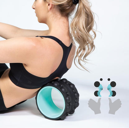 Chirp Wheel XR 3P Massage Roller Set - 10” Acupressure, 6” Knot-Kneading Thumb, 4” Neck & Headache Tension Relief, High Density Foam Massage Rollers for Back & Neck Pain, 500lbs Capacity, Black