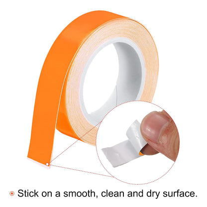 MECCANIXITY Glow in The Dark Tape 9.8 Ft x 0.5 Inch Luminous Fluorescent Tape for Night Outdoors Indoors Decorations Signs, Orange Pack of 2