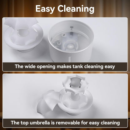 Missfly 300ml Cloud Shape Cool Mist Humidifier Diffuser, 360° Rotatable, Quiet Auto Safety Shutoff, Easy Refill Home Bedroom Office (White)