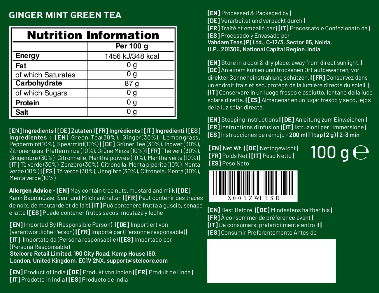 VAHDAM Instant Chai Latte - 10 Sachets (7.7 Oz / 220g) | Authentic Indian Chai with Natural Spices | Just Add Water, No Steeping Required | Creamy Chai Latte Anytime