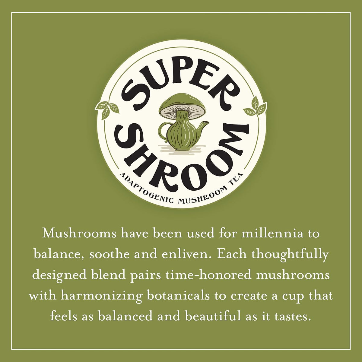 The Republic of Tea SuperShroom Organic Calm Herbal Tea, 36 Count