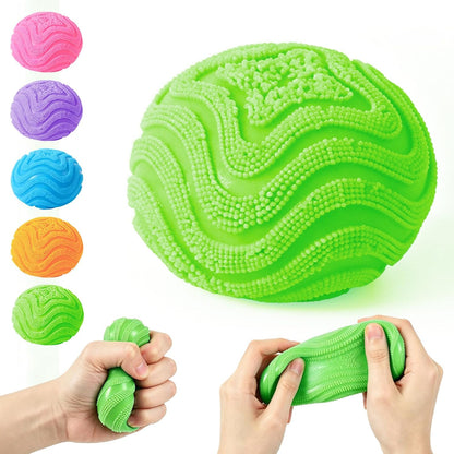 Fuzz Ball, Squishy Stress Ball, Soft Fidget Toy for Anxiety Relief, Fuzz Stress Ball, Sensory Squishy Ball Calming Tactile Grip for Focus & Relaxation (Purple)