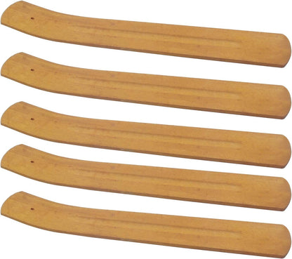 TRENDBOX 10pcs Handmade Plain Wood Wooden Incense Stick Holder Burner Ash Catcher Natural Design Buddhist
