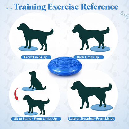 Shappy 2 Pcs Dog Balance Disc Cushion 14" with Pump Exercise Equipment Rehab Exercise Strength Endurance Conditioning Agility Flexibility Stability Rehabilitation Physical