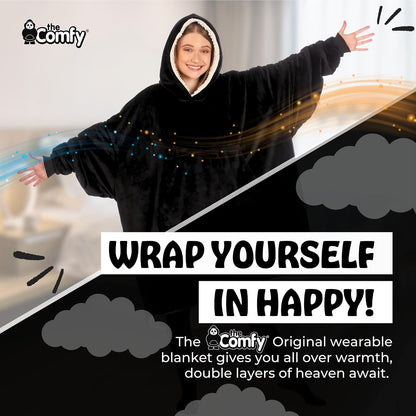 THE COMFY Original | From Shark Tank | Patented | Oversized Sherpa Wearable Blanket Hoodie| Gift for Women & Men | One Size