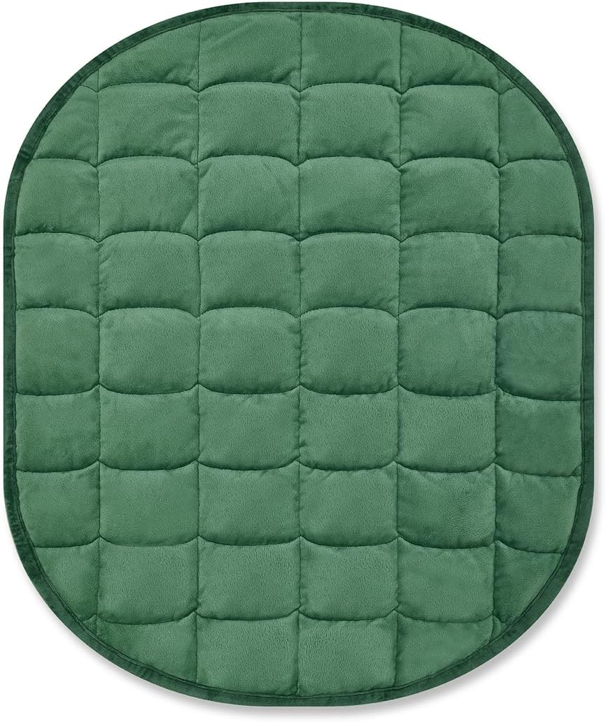 TONGDADA Weighted Lap Blanket 7lbs for Adult,Perfect for Relaxation, Lounging, Napping, Sleeping & Travel,Luxury Minky Weighted Body Blanket,Weighted Throw Blanket-Dark Grey Minky Dot, 29" x 24"