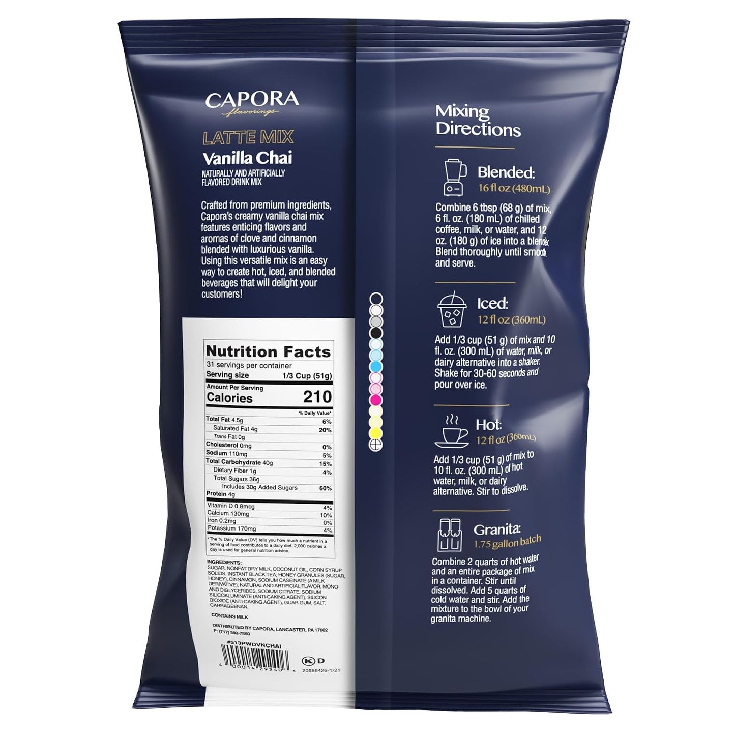 Capora 3.5 lb. Vanilla Chai Latte Mix