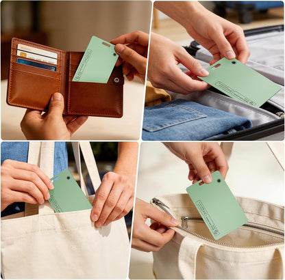 2 Pack Wallet Tracker Card for Apple & Android, Tracking Card for Backpacks