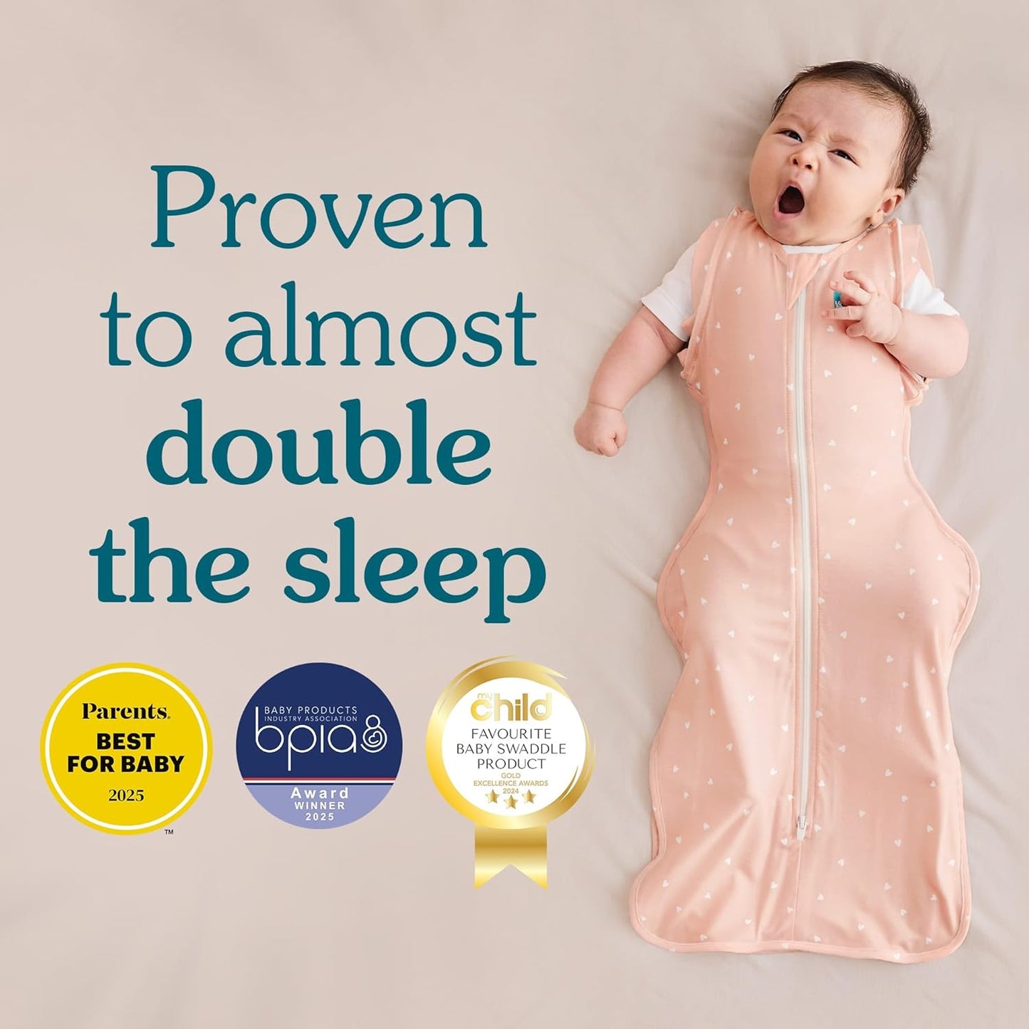 Love to Dream Swaddle UP, Baby Sleep Sack, Self-Soothing Swaddles for Newborns, Get Longer Sleep, Secure Fit Helps Calm Startle Reflex, New Born Essentials for Baby, 1.0 TOG, 13-19 lbs, Deep Olive