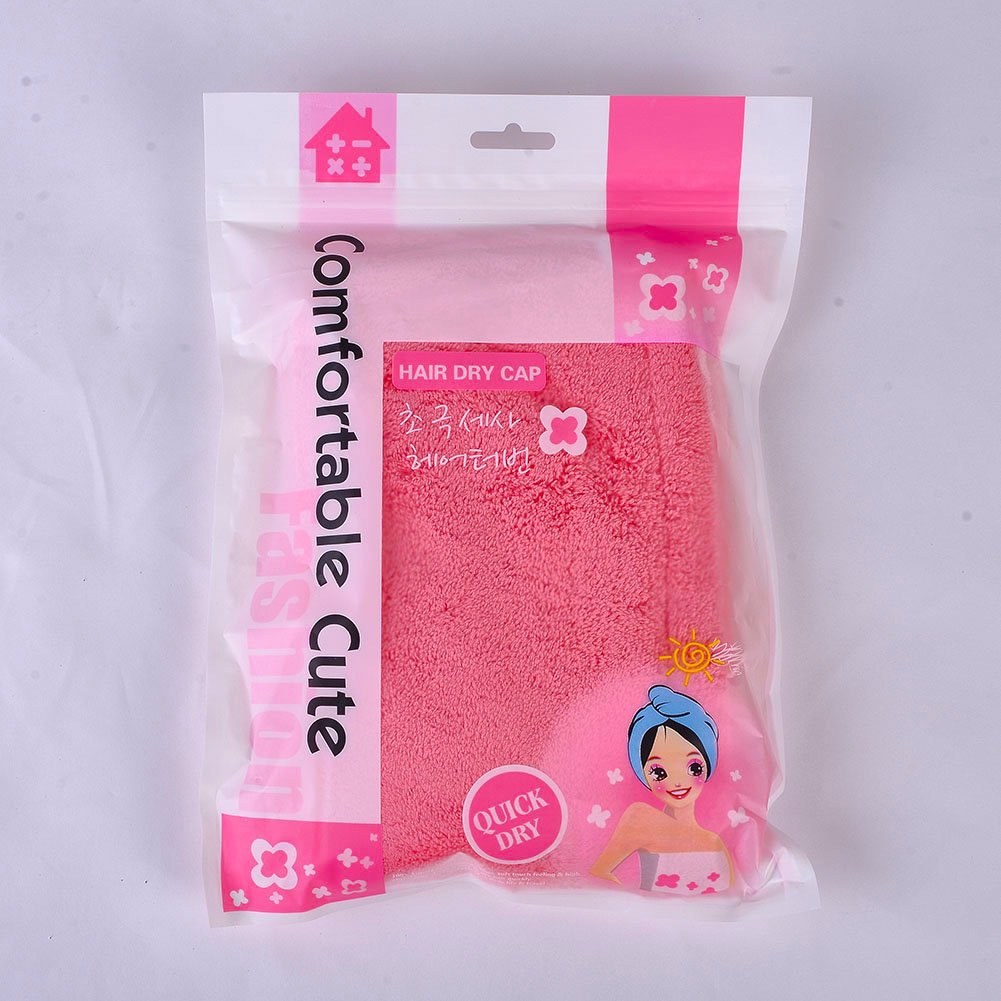 YYXR Microfiber Hair Drying Towel Ultra Absorbent Twist Hair Turban Drying Cap Hair Wrap (Rose)