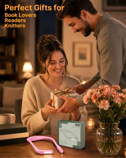 Reading Light, Rechargeable Neck Light, Stepless Dimming Book Light