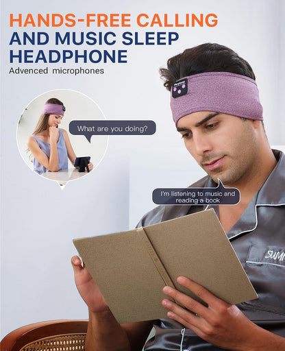Perytong 2 Pack Sleep Headphones, Sleeping Headphones | Bluetooth Headband with Ultra-Thin HD Stereo Speaker, Wireless Headphone for Sports, Insomnia, Yoga, Air Travel, Meditation
