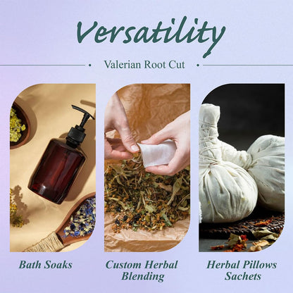 WT WEETEE Valerian Root Tea Loose Leaf 8oz, Caffeine-free for Night & DIY