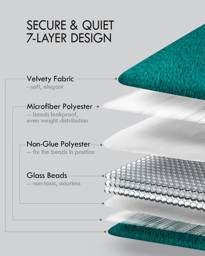 Kaisa Weighted Lap Blanket 7 lbs 41" x 53", Cozy Luxury Crystal Velvet Small Weighted Blanket for Adults, Portable Travel Weighted Blanket for Relaxation, All-Season Blanket, Machine Washable, Green