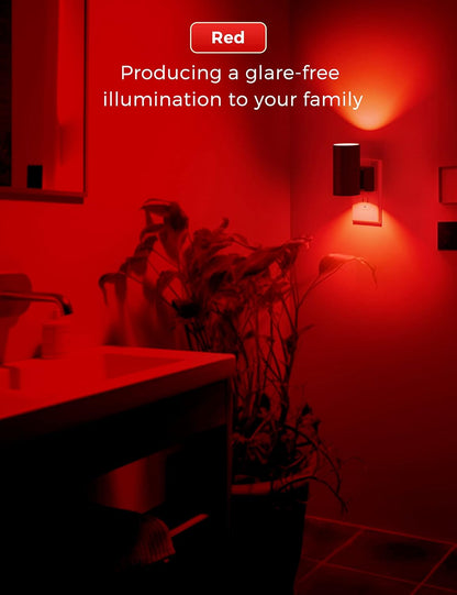 L LOHAS LED Night Light, Amber Nightlight, Dimmable Night Light, Light Sensor, Yellow Nightlight, 0-100LM, Sleep Light for Kids, Soft & Warm Light for Bedroom, Bathroom, 2 Pack