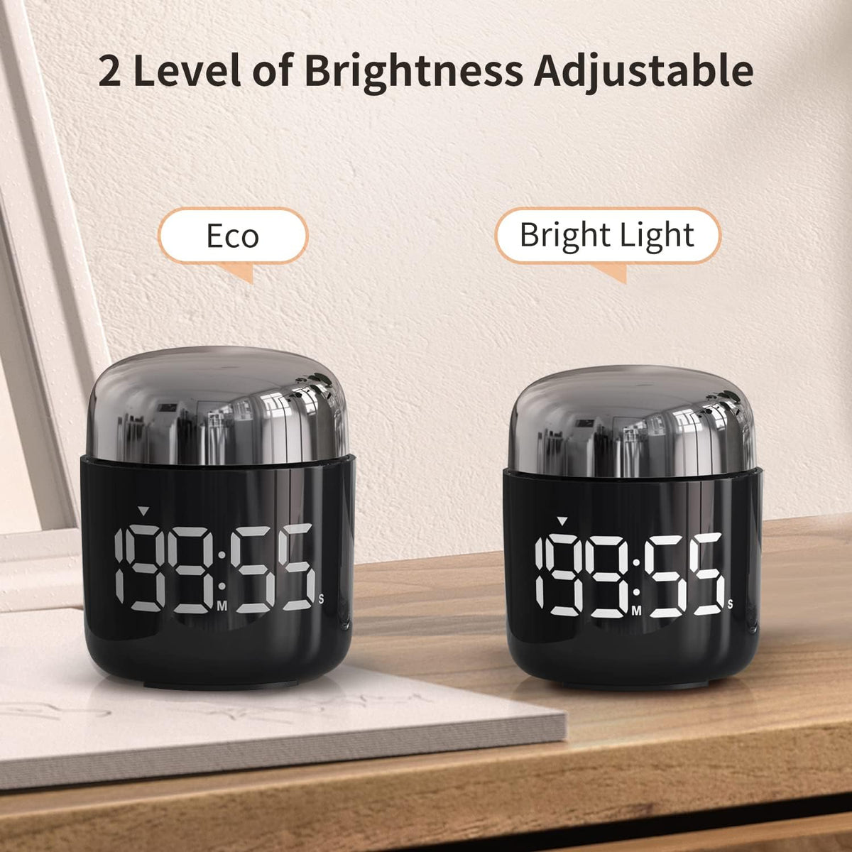 Kitchen Timer, 360 Rotate, Countup/Countdown, LED, Volume