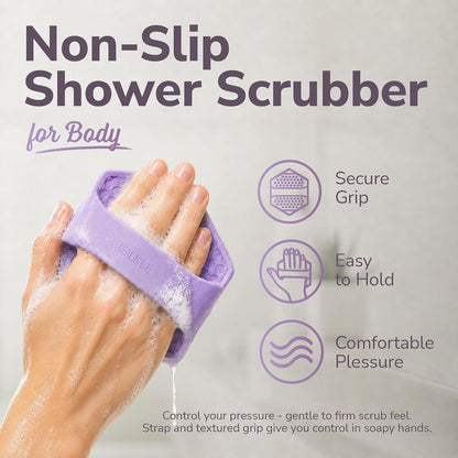 SILKLE Silicone Body Scrubber Exfoliator, Shower Scrubber & Silicone Loofah