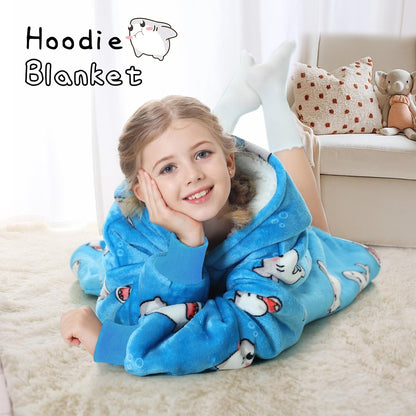 Aemicion Strawberry Blanket Hoodie,Oversized Sherpa Wearable Hooded Blanket,Warm Cozy Sweatshirt Gifts for Women Girls Adult