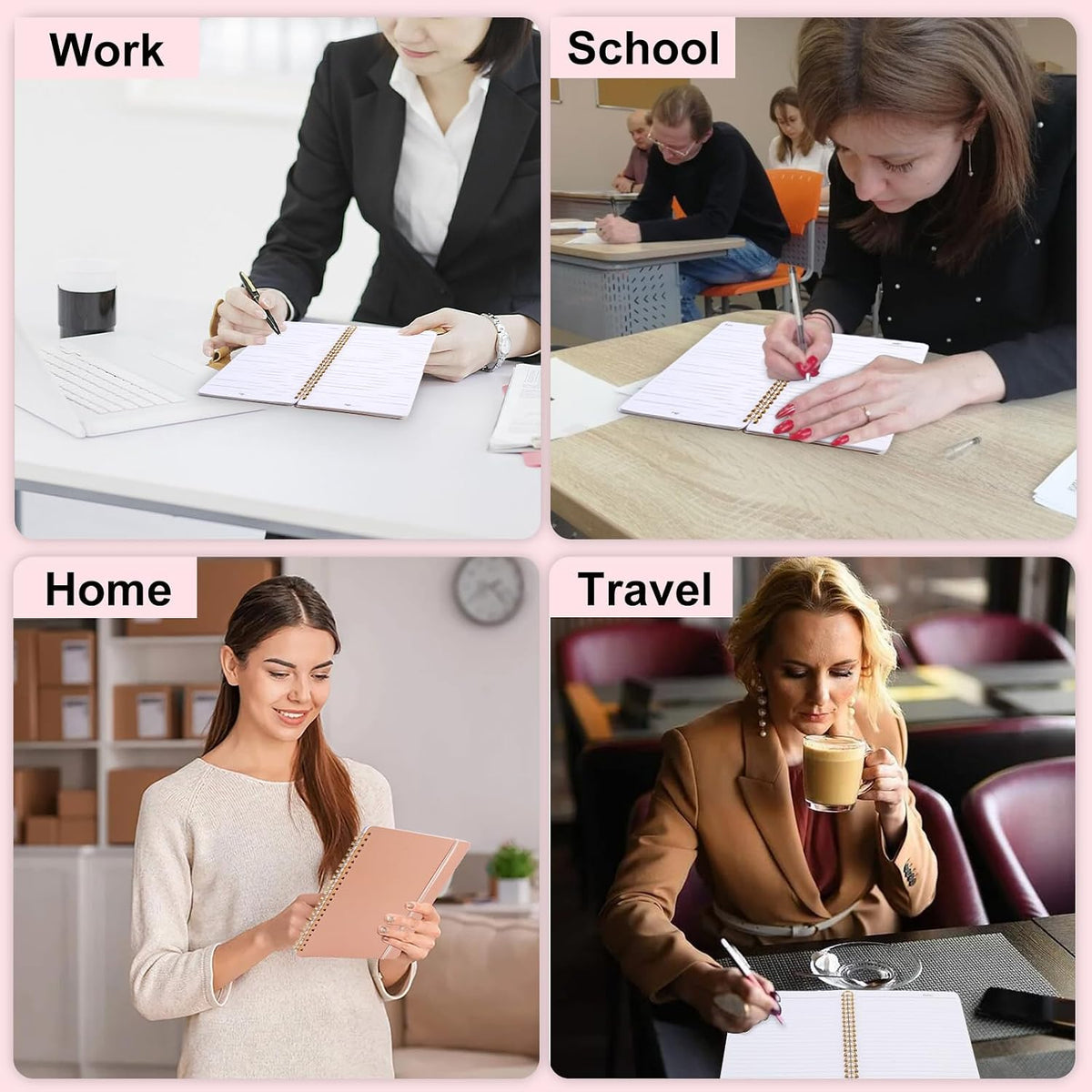 Utron 3 PCS Small Spiral Notebook 5x7, Notebooks for Note Taking, Morandi Spiral Journal Notebook, Work Notebook Small Notebooks 5x7 with Strap, Cute Notebooks for Women 70 Sheets/Note Books