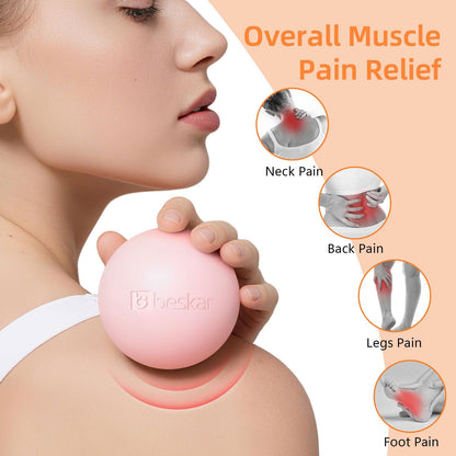 Massage Lacrosse Balls for Myofascial Release, Trigger Point Therapy and Yoga Therapy, Foot Massage Ball to Relieve Plantar Fasciitis Black