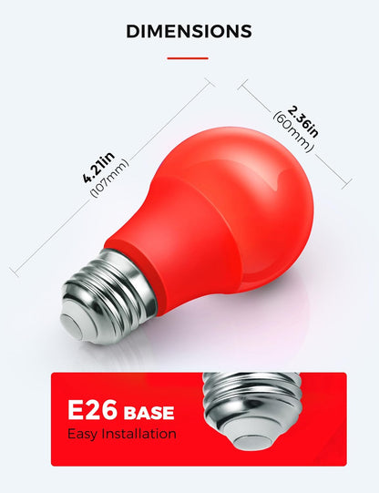 L LOHAS LED Sleep aid Amber Light Bulbs, Blue Light Blocking, A19 9W(60 Watt Equivalent) Dim Light Bulbs, 1800K Warm Light Bulb, E26 Base, 2 Pack