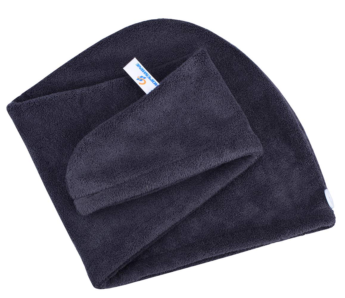 HOPESHINE Hair Towel Twist Microfiber Bamboo Fabric Women's Soft Shower Towels for CurlyHair Turban Wrap Drying Cap Great Gift for Girls 3-Pack