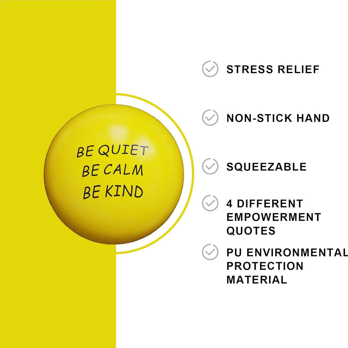 ALMAH Motivational Stress Balls for Kids and Adults (6 Pack)