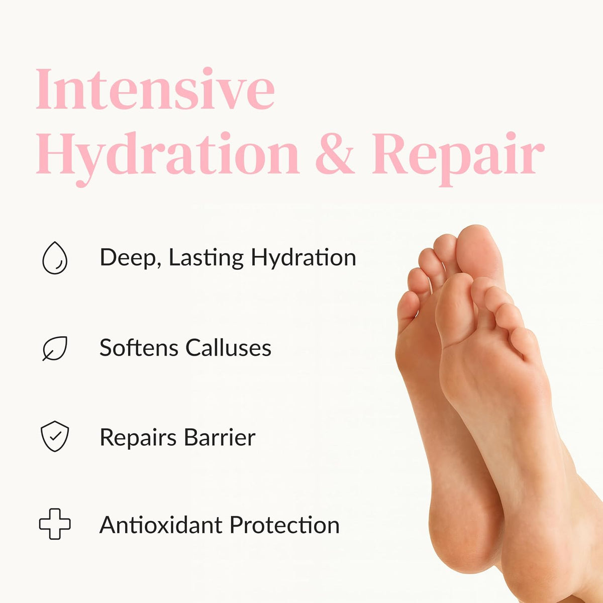 Epielle Hydrating Foot Mask 6 Pairs, Relieve and Soften with Shea Butter & Jojoba Oil, Deep Moisturizing Socks for Dry, Cracked Feet, Self Care Gifts for Women, Spa Kit