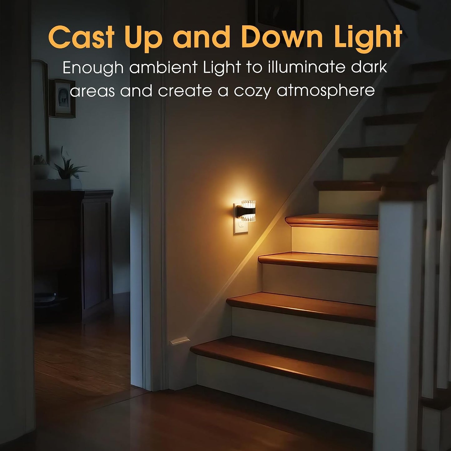 Briignite Night Light, Night Lights Plug into Wall, Soft White LED Nightlight for Kids, Adjustable Brightness 0-100LM, Dusk to Dawn Sensor, Soft Light for Bedroom, Hallway, Nursery, 2 Pack