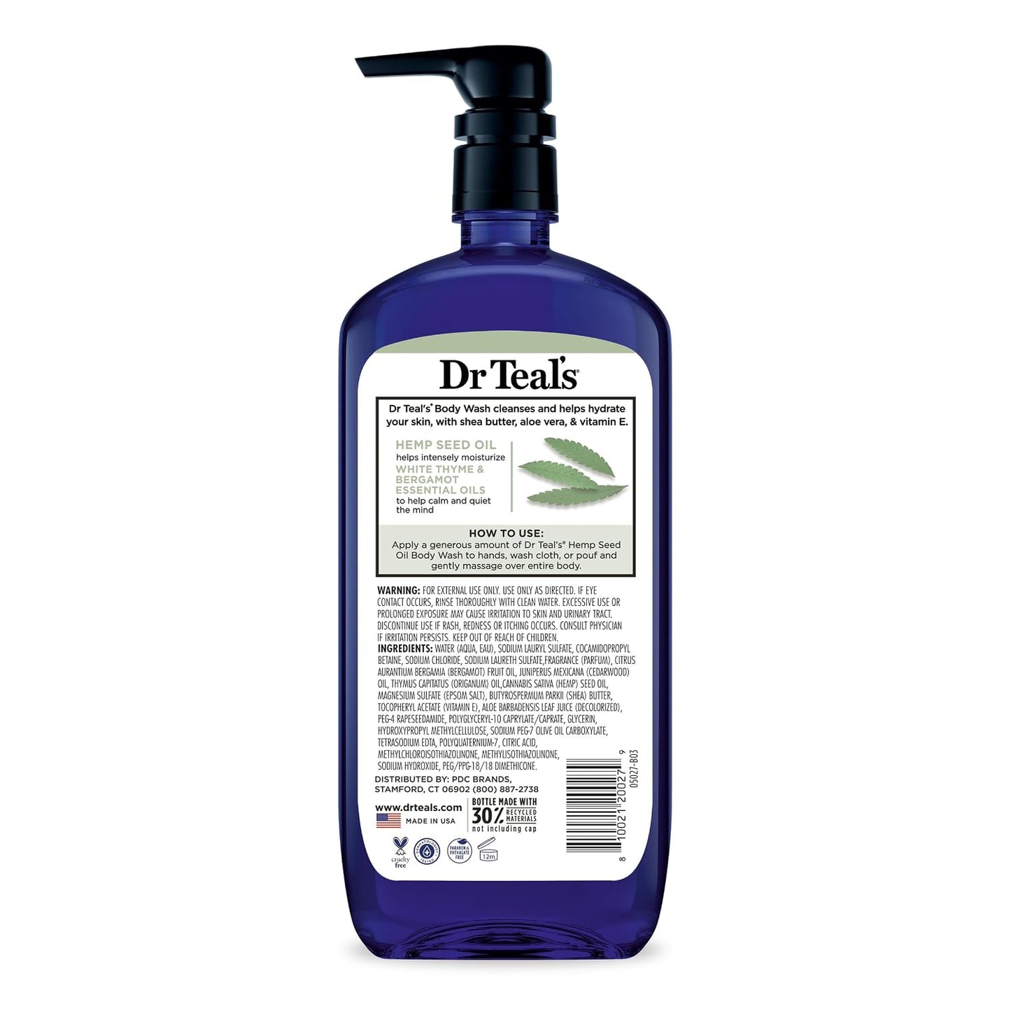 Dr Teal's Body Wash with Pure Epsom Salt, Relax & Relief with Eucalyptus & Spearmint, 24 fl oz (Pack of 2)