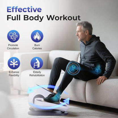 Under Desk Elliptical Machine, Electric Leg Exerciser While Sitting for Seniors with Remote Control, Whisper Quiet Motorized Seated Pedal Exerciser, Home Office Daily Use, No Assembly Required