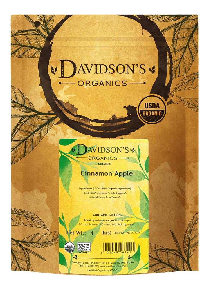 Davidson's Organic Tea Bulk, Cinnamon Apple, 16-Ounce Bag