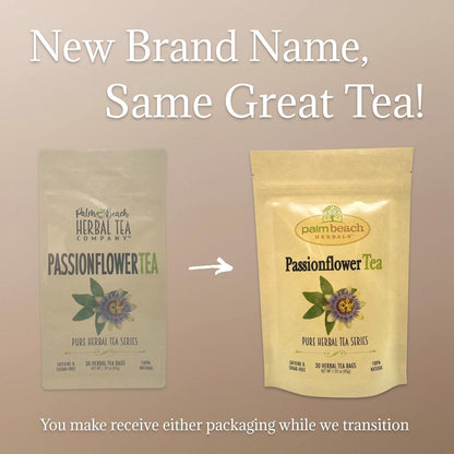 Palm Beach Medicinal Herbs - Passionflower Tea - Pure Herbal Tea Series, 30ct