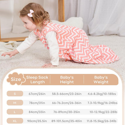 Yoofoss Baby Sleep Sack Baby Wearable Blanket 100% Cotton 2-Way Zipper Toddler Sleeping Sack