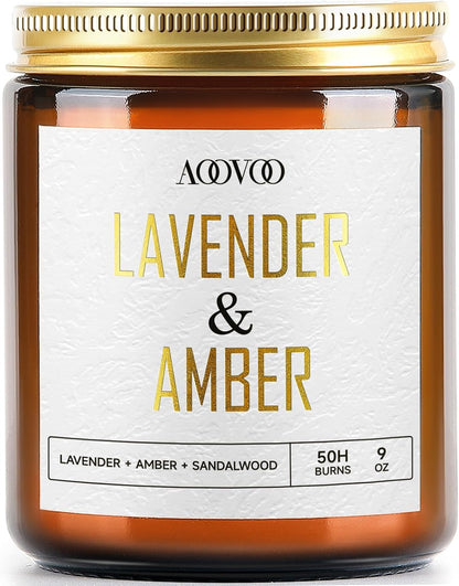 AOOVOO Coconut Vanilla Candles - 9 oz Scented Candles, Aromatherapy Candle, Soy Candle for Home Scented